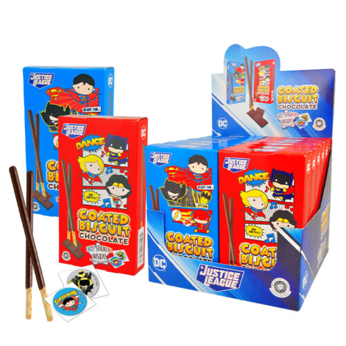 JUSTICE LEAGUE Chocolate Coated Biscuits 33gm