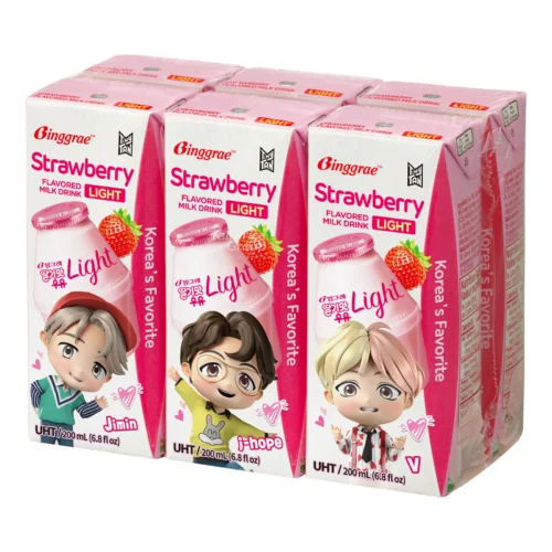 BINGGRAE Strawberry Milk Light Less Sugar 200ml