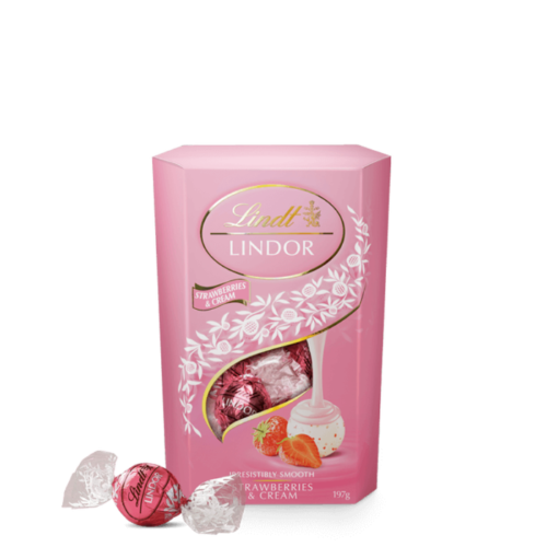 LINDT Strawberry & Cream Chocolate 200gm