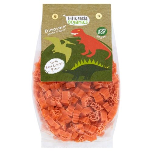 LITTLE PASTA Organics Gluten Free Red Lentil Dinosaur Pasta 250g