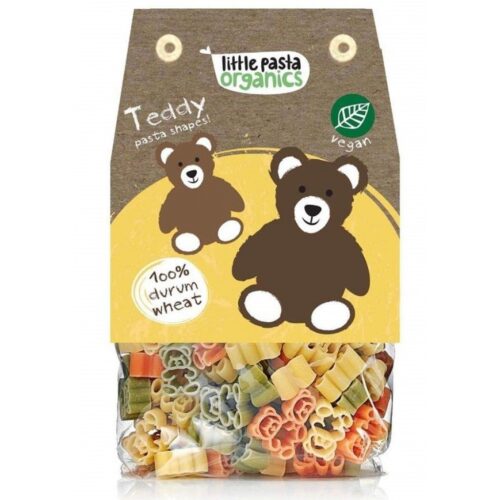 LITTLE PASTA Organics Tricolor Teddy Shapes Pasta 250g