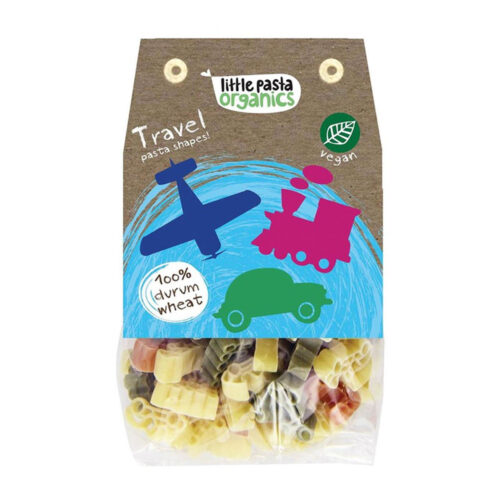 LITTLE PASTA Organics Tricolor Travel Shapes Pasta 250g