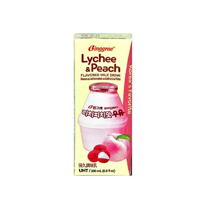 BINGGRAE lychee & Peach Milk 200ml