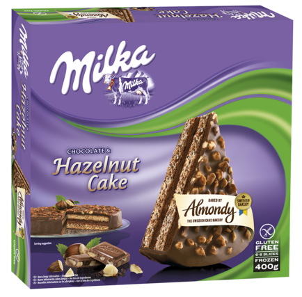 ALMONDY Frozen Milka Chocolate Hazelnut Cake 400gm