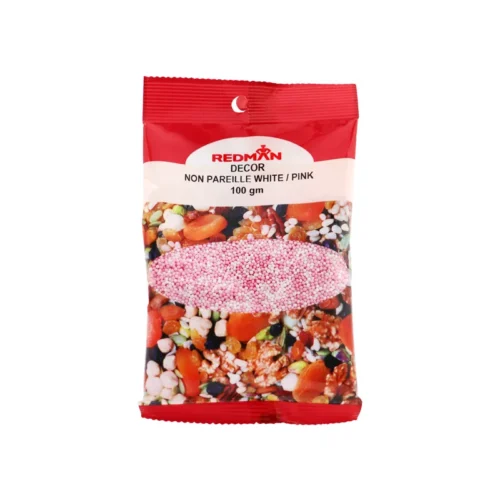 REDMAN Decor Non Pareille White & Pink 100gm