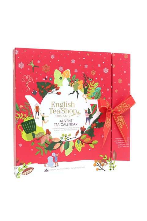 ENGLISH TEA SHOP Organic Book Styles Advent Calender Red 25s 50gm