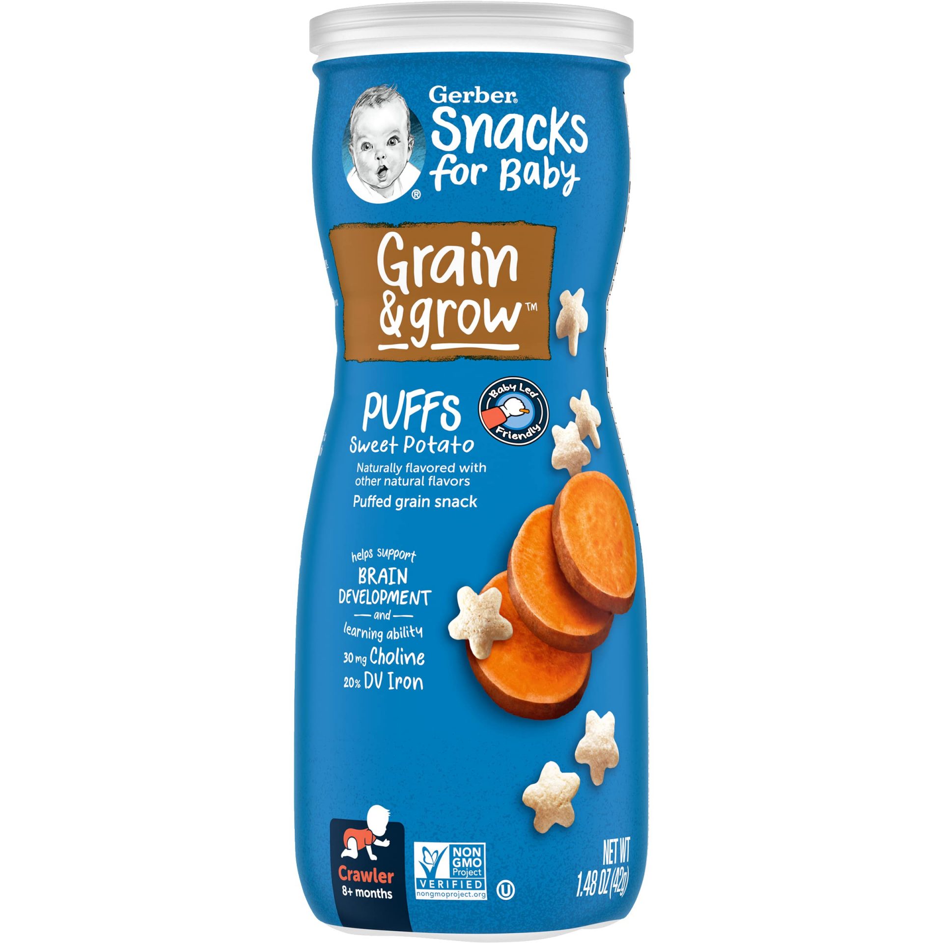 Gerber Grain & Grow Sweet Potato Puffs 42gm