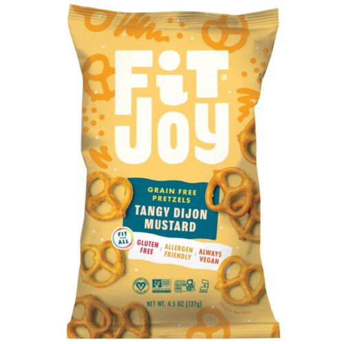 FITJOY Gluten Free Tangy Dijon Mustard Pretzels 127gm
